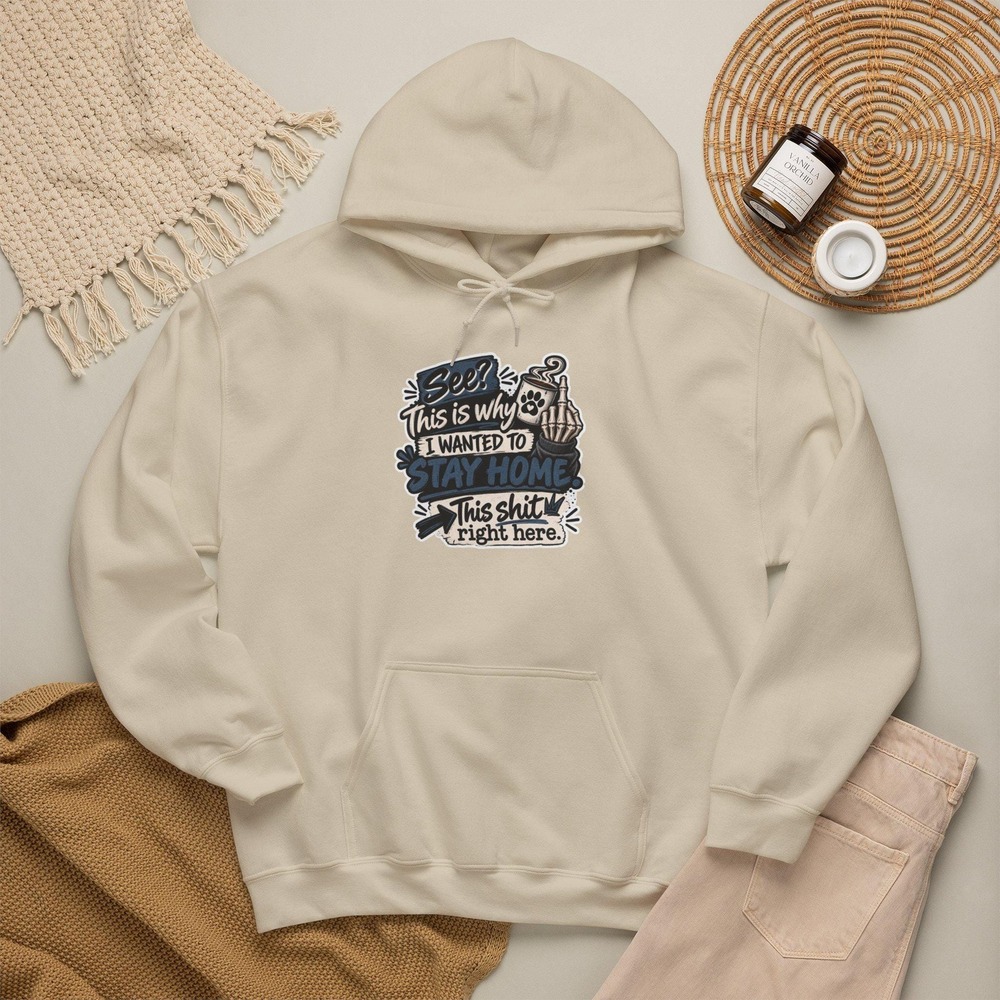 Gildan 18500 Dog Owner Stay Home Hoodie Funny Sarcastic Pet Lover Sweatshirt